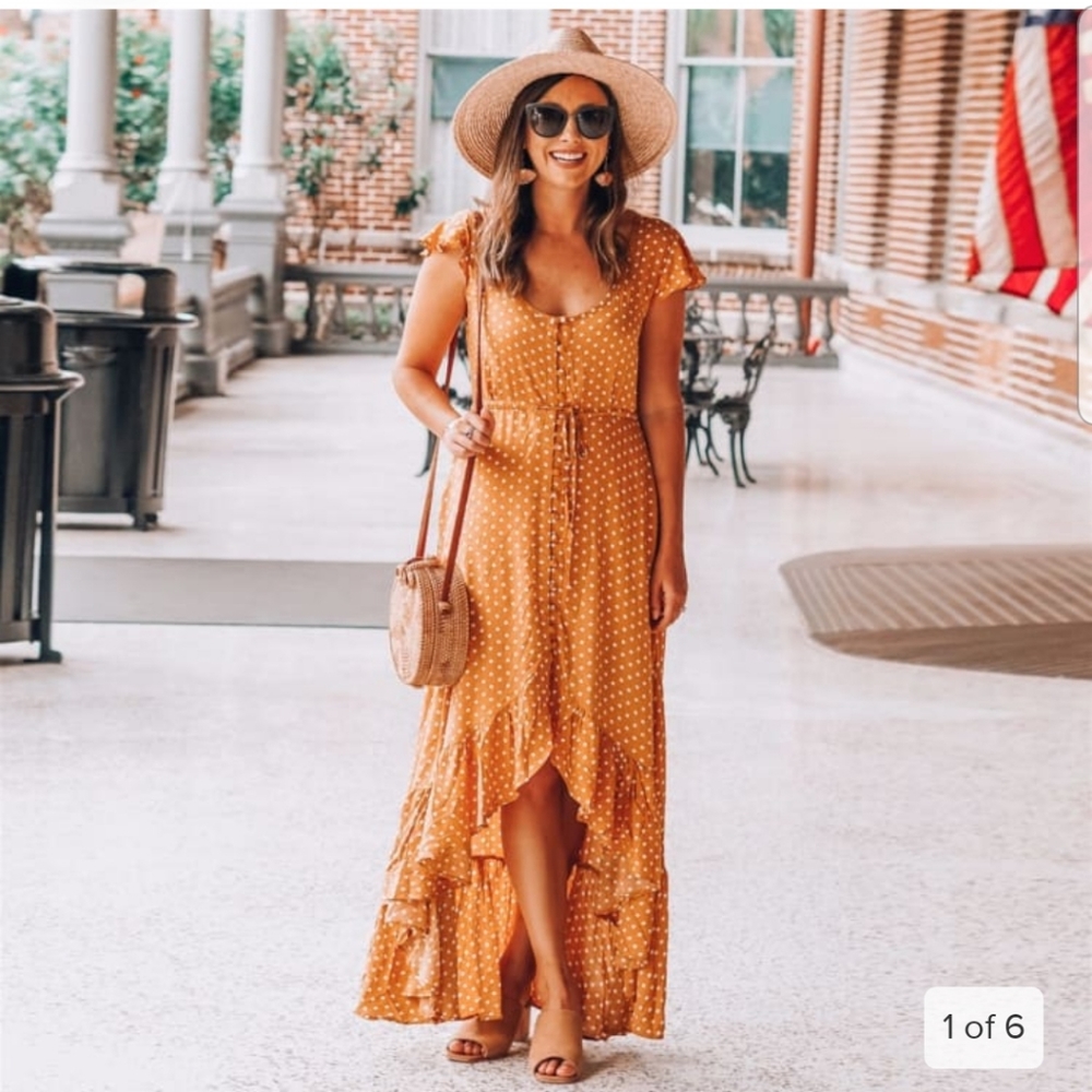 Polka Dot Maxi Dress